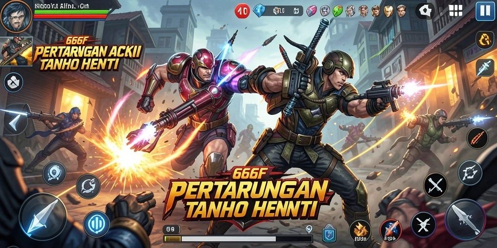 Gameplay seru di 666F dengan aksi menegangkan.