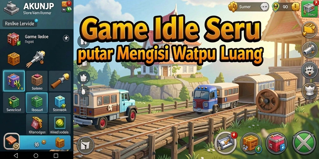 Tampilan gameplay yang menawan di AKUNJP dengan berbagai karakter.