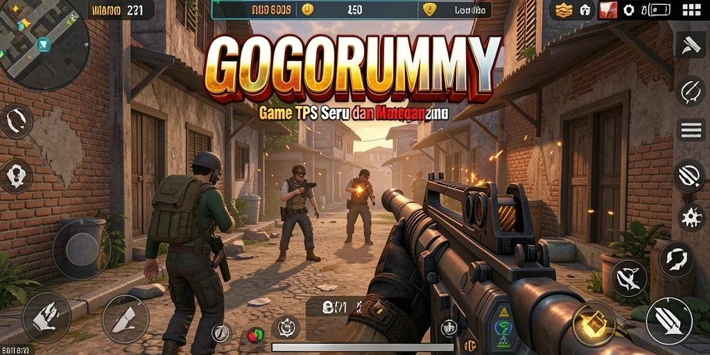 Tampak gameplay mendebarkan dalam GOGORUMMY.