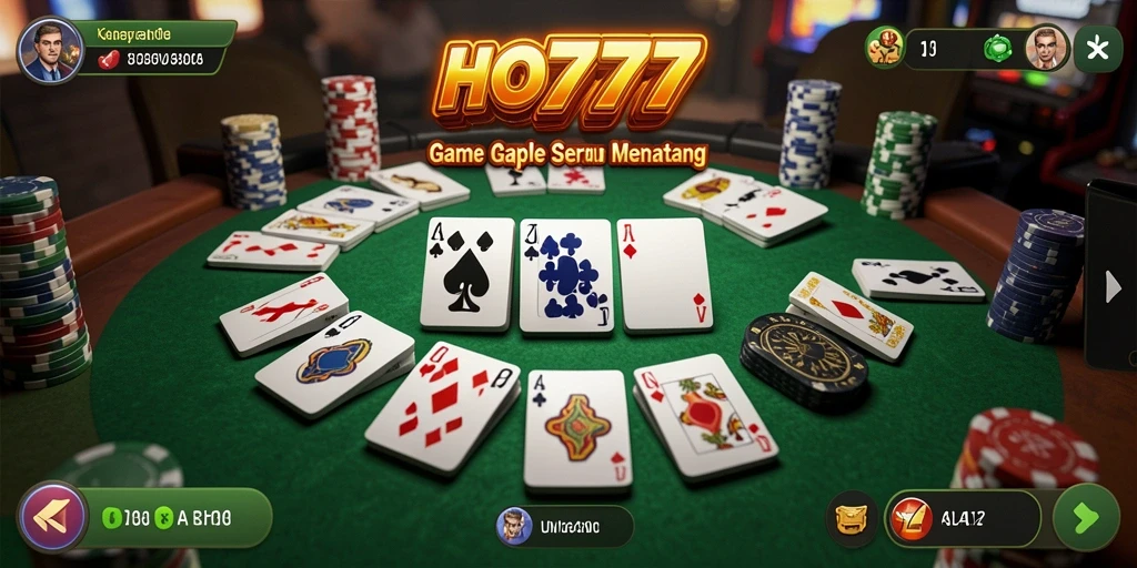 Tampilan screenshot gameplay Gaple di HO777 yang seru.