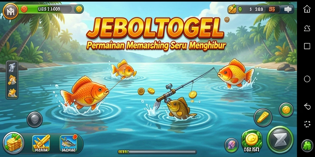Tampilan gameplay JEBOLTOGEL yang menawan dengan suasana memancing yang realistis.
