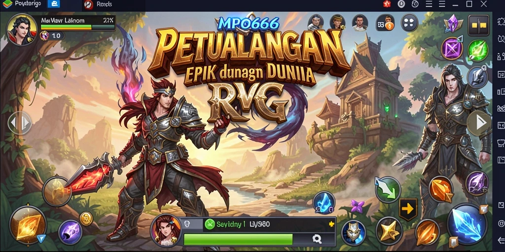 Tampilan gameplay MPO666 dengan aksi RPG yang mendebarkan.