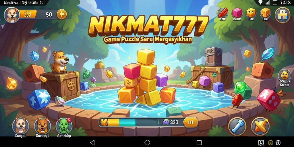 Tampilan gameplay NIKMAT777 dengan berbagai puzzle menantang.