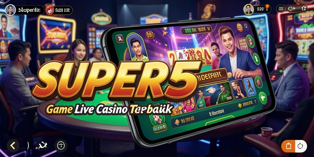 Tampilan gameplay langsung SUPER5 yang mendebarkan dan interaktif.