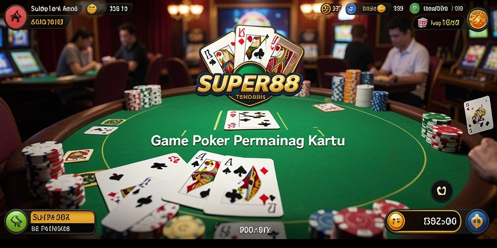 Tampilan gameplay <strong>SUPER88</strong> yang menarik dengan suasana poker yang nyata.